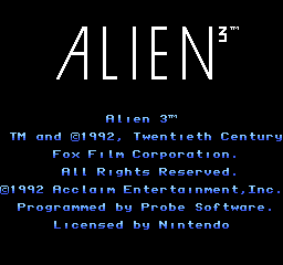 Alien 3 hack